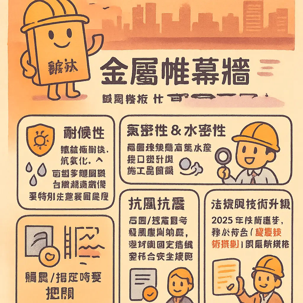 帷幕牆種類 - 金屬帷幕牆