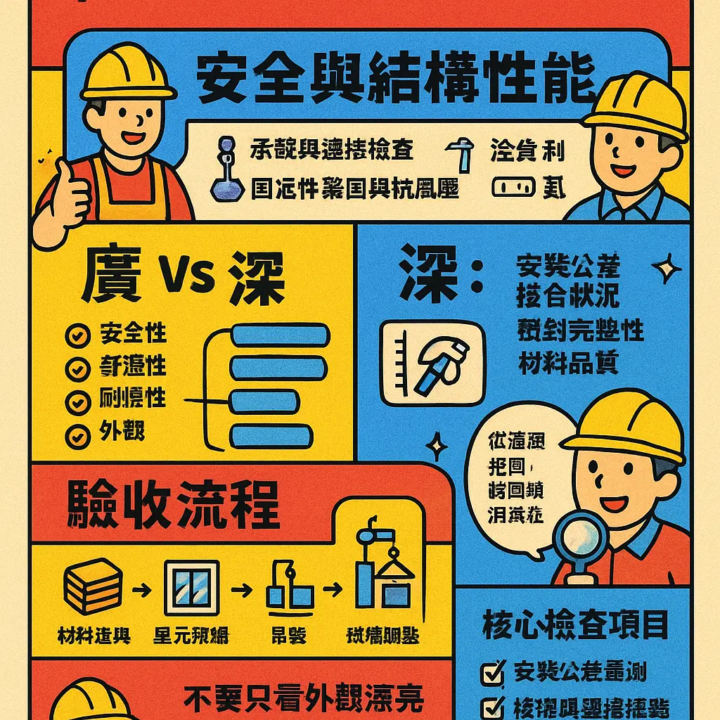 玻璃帷幕牆 - 固定窗