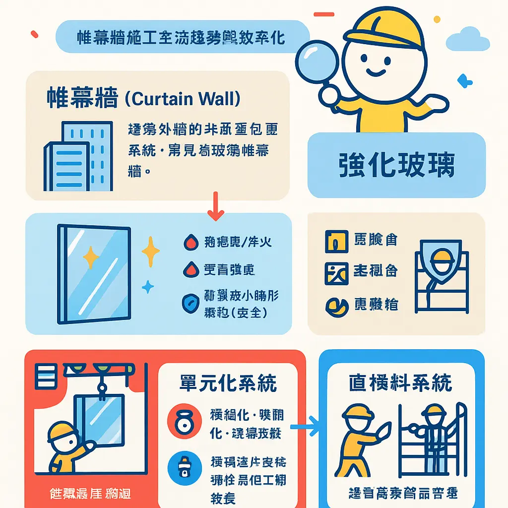 玻璃帷幕是什麼 - 強化玻璃