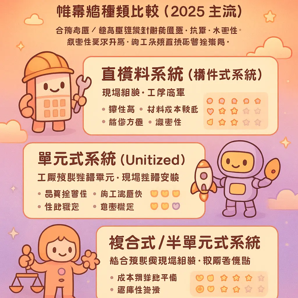 帷幕牆種類 - 玻璃帷幕牆