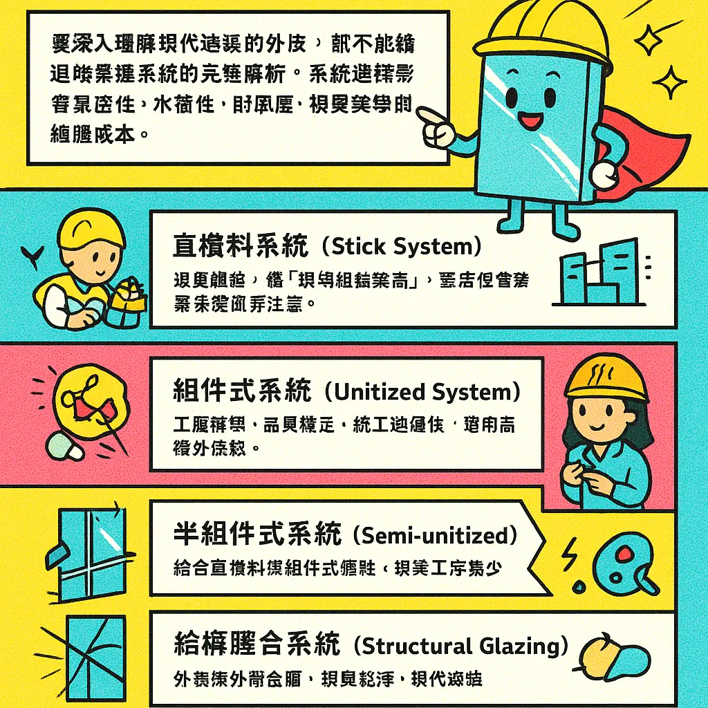 帷幕牆設計 - 玻璃帷幕牆