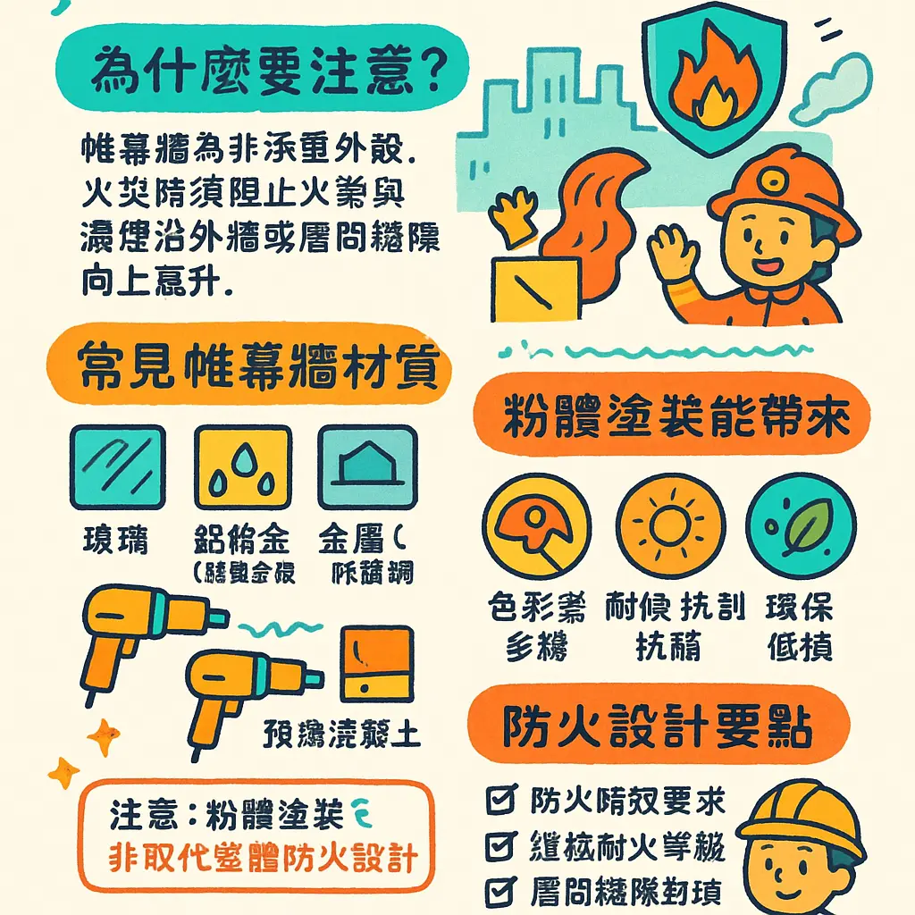 帷幕牆材質 - 粉體塗裝