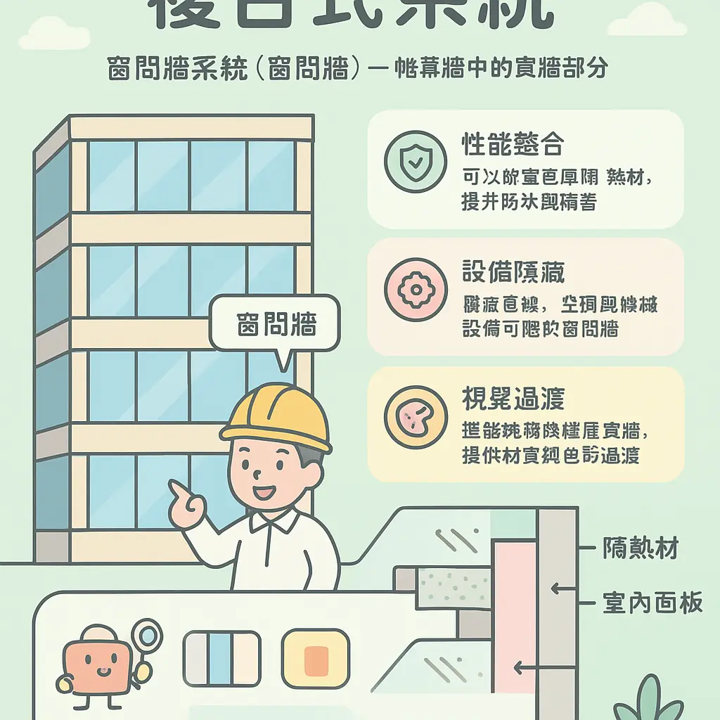 帷幕牆種類 - 複合式系統